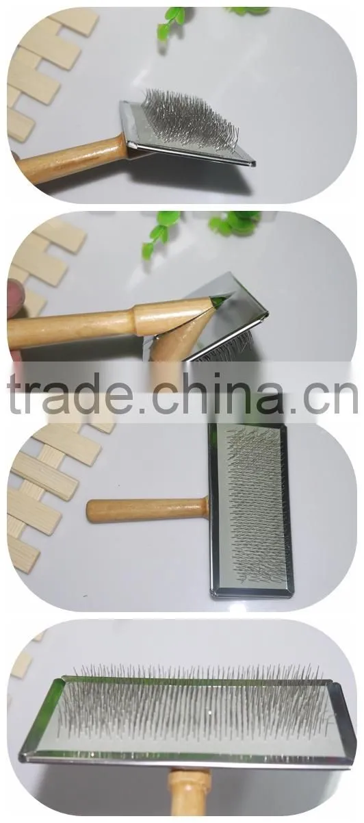 Super hot wholesale wooden pet dog slicker brush