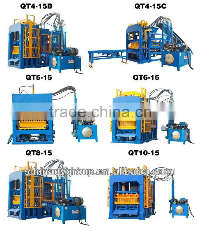 QT10-15 concrete block machine pallet manufacturer