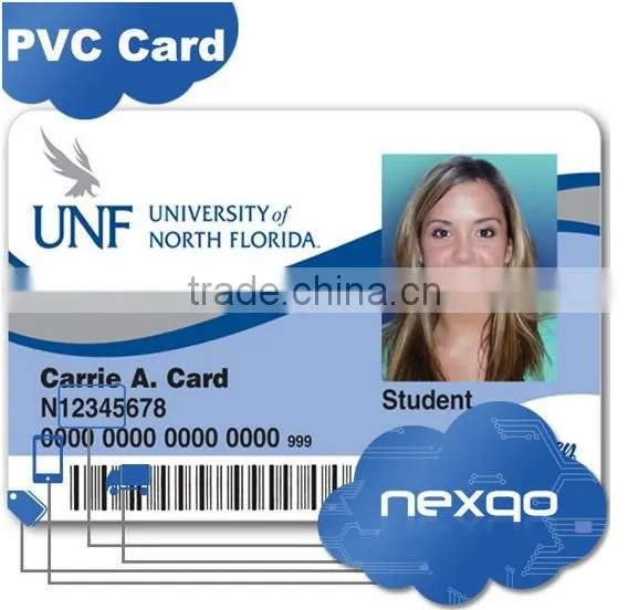 Plastic stuff id card for identification