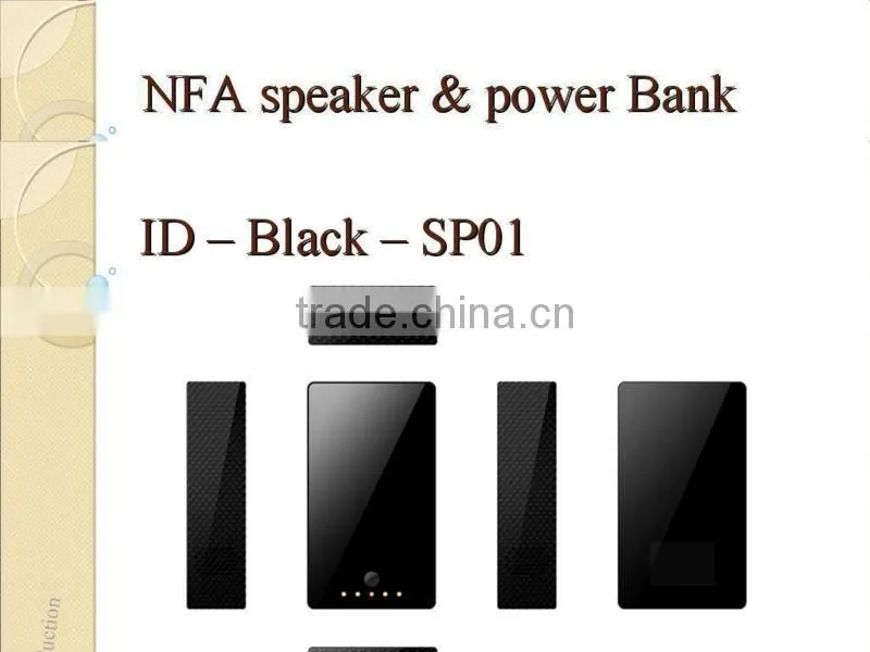 Near Fashion Field Audio(NFA) Amplifying Magic Wireless Speaker Power Bank for iphone 5 Samsung HTC mobile phone 5000mAh
