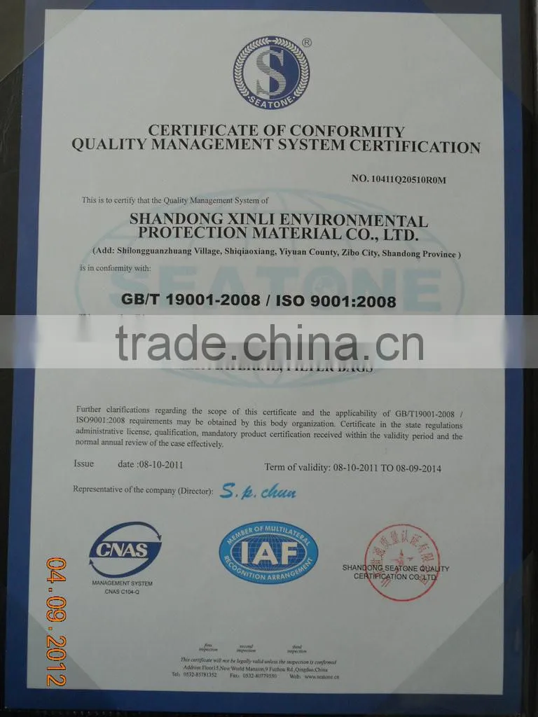 teflon coated fibergalss filter material for dust filter bag