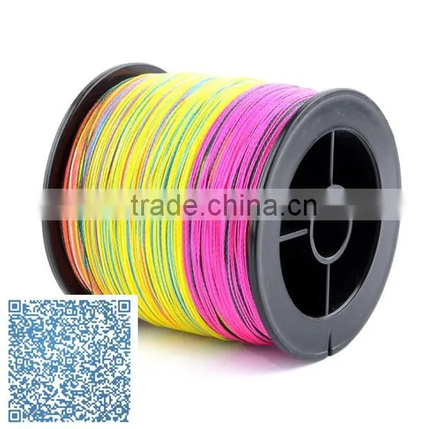 1000m 65lb multi color braid fishing line