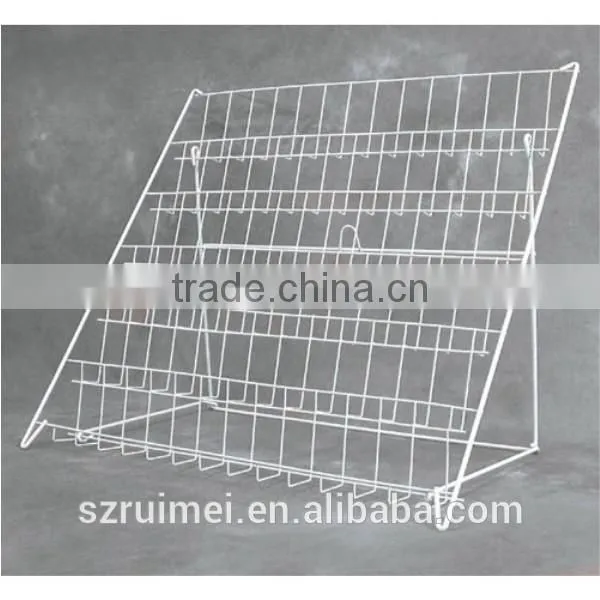 retail 6 Tier Metal Wire large capacity DVD Display Rack