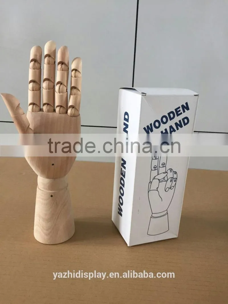 Jewelry display wooden mannequin hand for window display