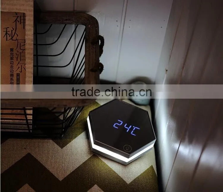 Latest Arrival Digital Alarm Clock With Make-up Mirror LED Night Light Digital Thermometer Multifunctional Wall Desk Clock