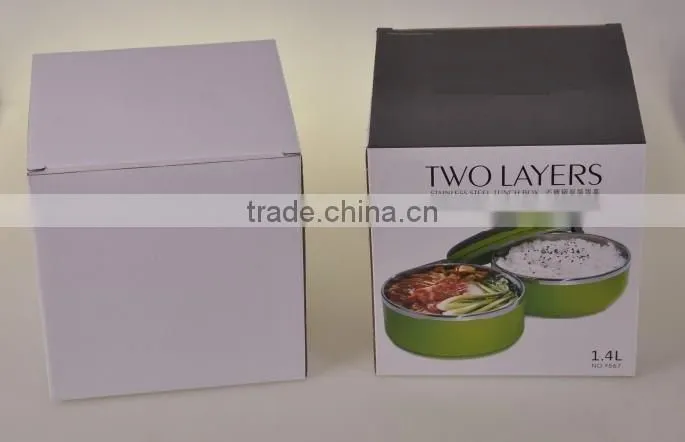 Stainless Steel18/8 Colorful Children lunch box/Tiffin Box/food container with mirror polishing