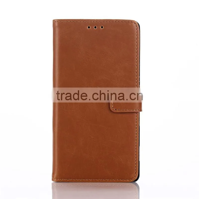 High quality crazy-horse PU card bumper/pocket cell phone case for Sony