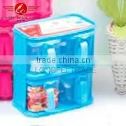 2Layer of Plastic Condiment Dispenser Set Seasoning Bottle