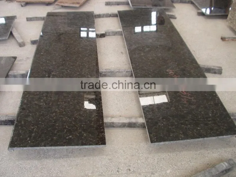 For sale Verde Butterfly Green prefab granite kitchen countertop