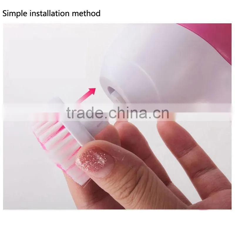 5 in1 Electric Cleaner Face Skin Care Beauty Facial Brush Massager Scrubber