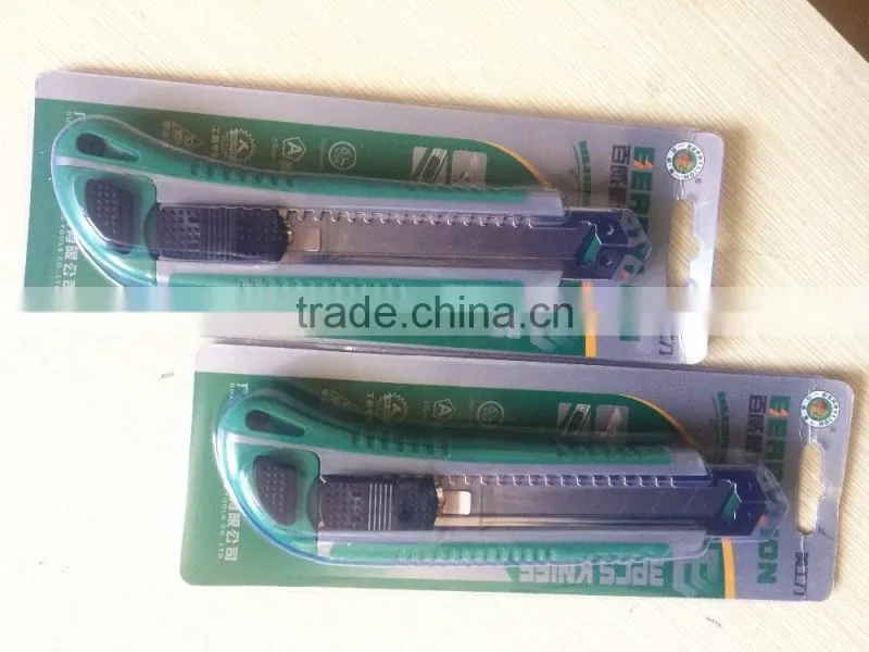 BERRYLION 3pcs blades utility knife for box and wallpaper with rubber coat