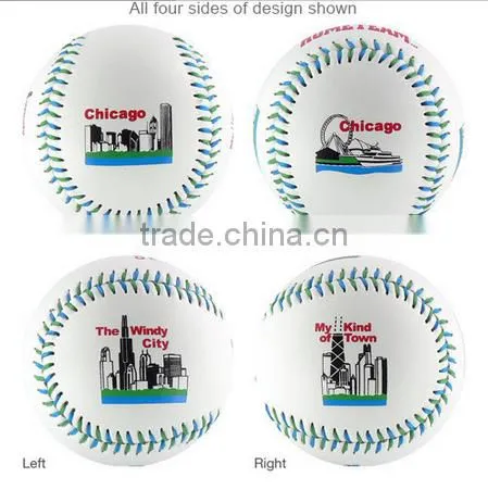 high quality&cheap price 9 inch 108 needles custom PVC leather cork core printing softball&baseball