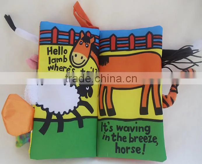 New born Baby Infant Developmental Soft Animal cloth book