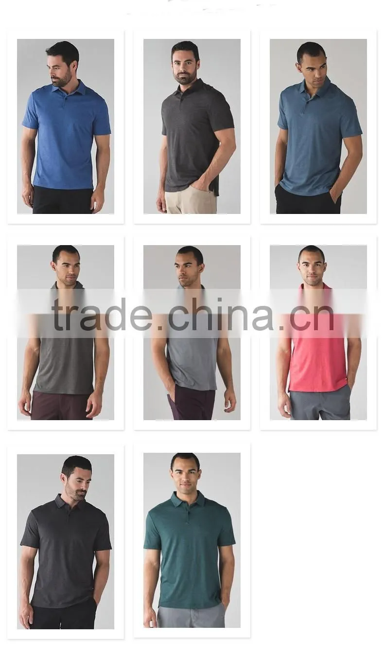 Light Pima cotton fabric bacterial strain quick dry golf t-shirt mens polo t shirt