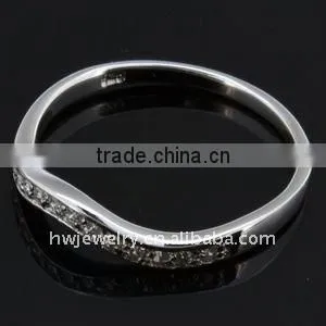 one row silver ring