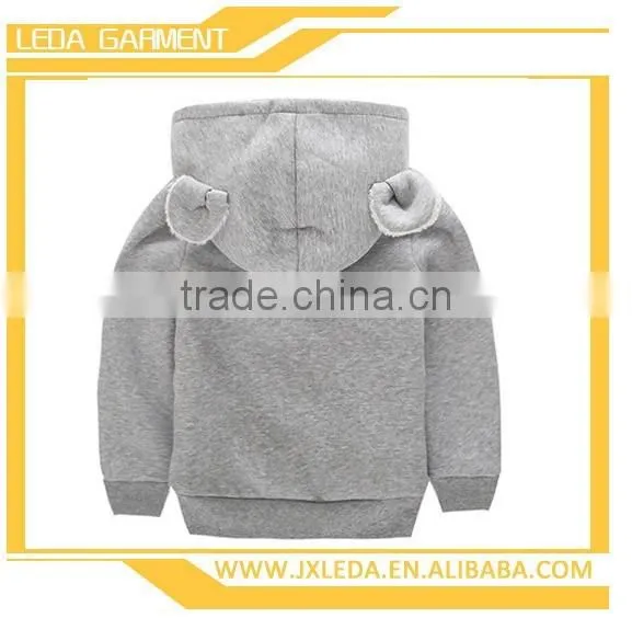 Fashion unisex sports hoodies children hooded sweater with fur hood