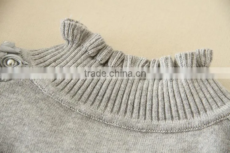 long sleeve spring sweaters kids fashion turtleneck clothes children good quality girls grey sweaters wholesale