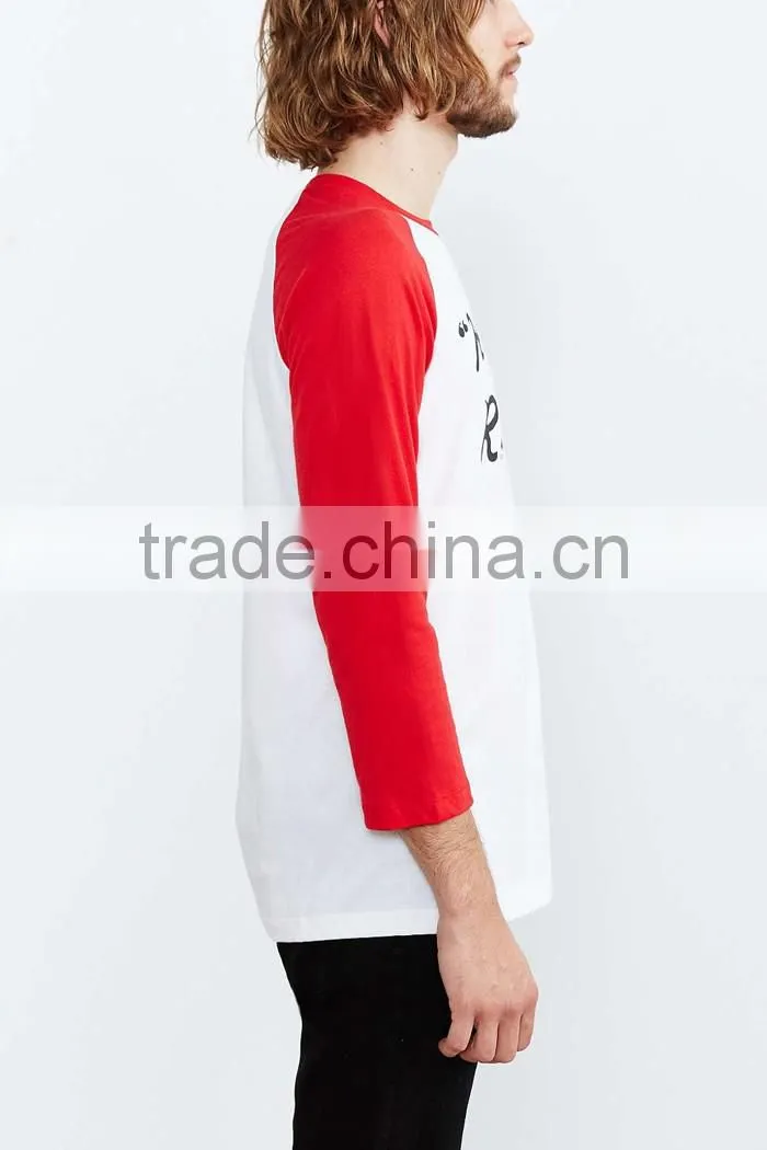 Viscose fabric printing men long sleeves collar t-shirt