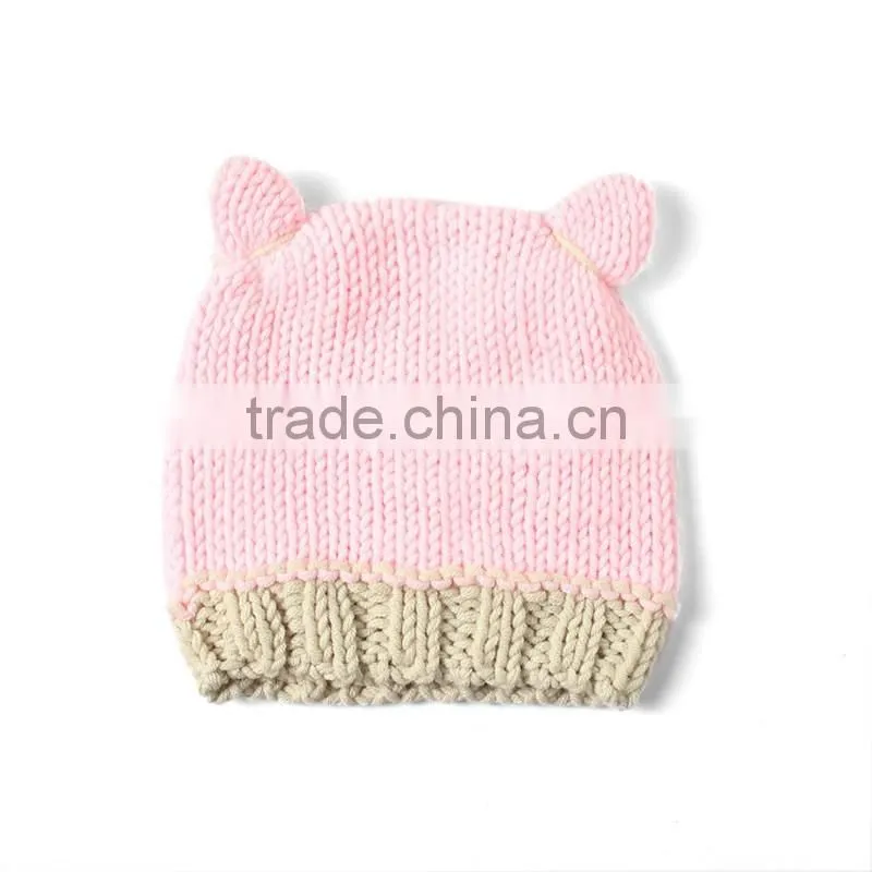 Cutting Handmade Crochet Elf Christmas Hat, Baby Photo Prop Hat