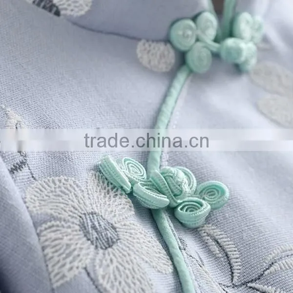 Hot 100% custom made clothing manufactures kids girls Chinese traditional dress 2016 new design