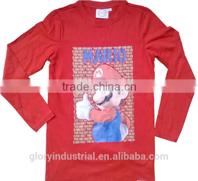 Genuine Branded Wholesale Printed Long Sleeve Collar T Shirts For Boys