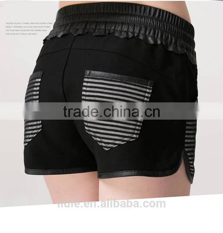 Fashion casual elastic waist tight nice short pants