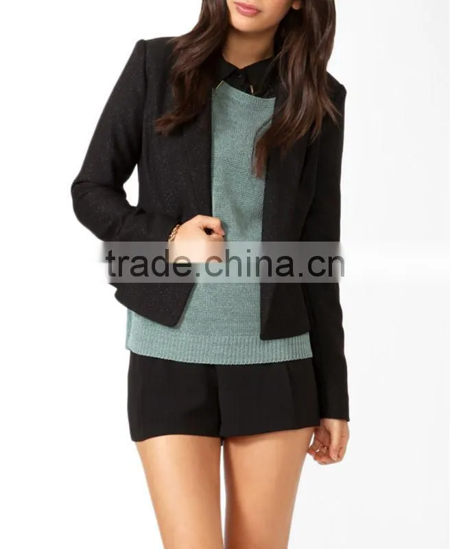 Crest Button Metallic Blazer