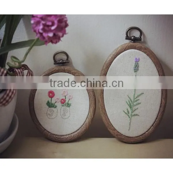 High Quality Cheap Imitation Wood-grain ABS Oval Embroidery Hoop