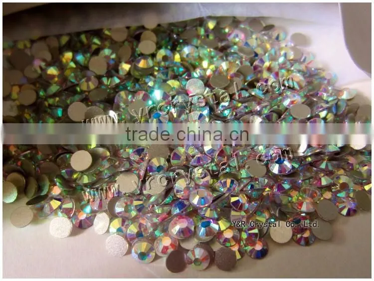 SS20 crystal AB flat back bling nail rhinestone