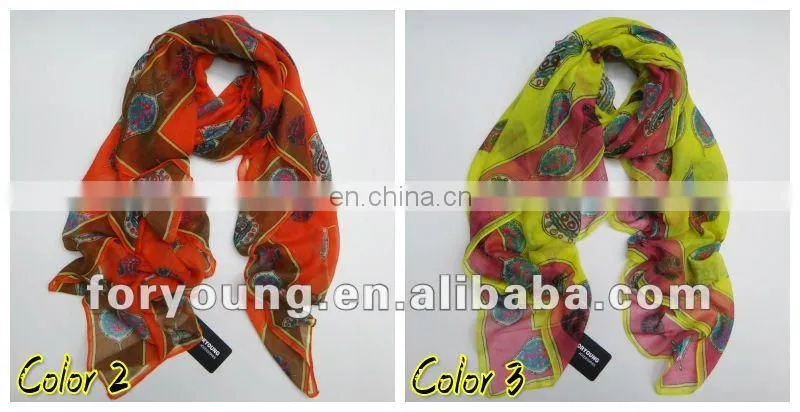 leaf print latest scarf designs
