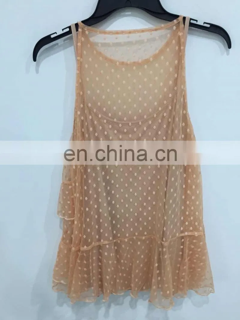 2017 summer two-piece screen cloth condole belt unlined upper garment for women