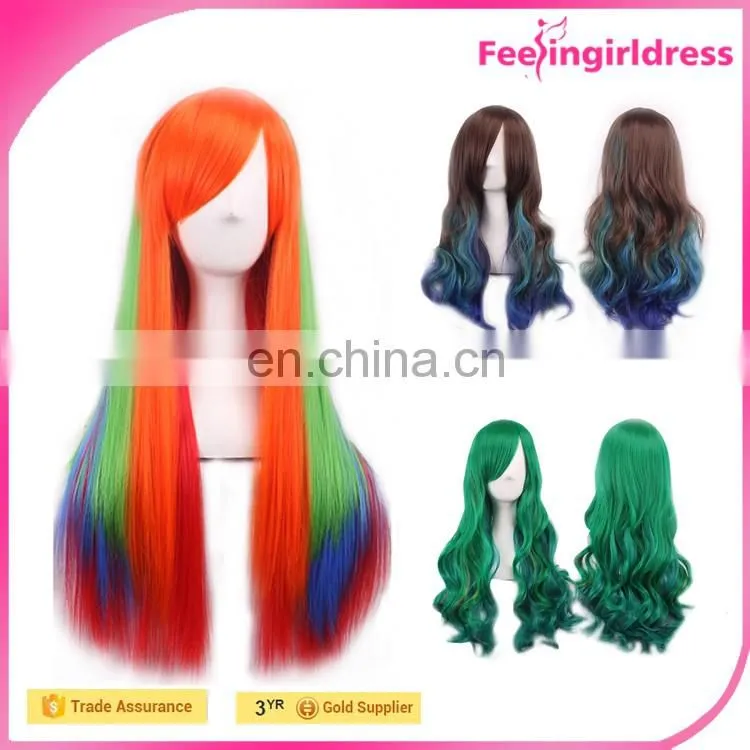 100 Human Long Straight Hair Japanese Hot Cosplay Wig