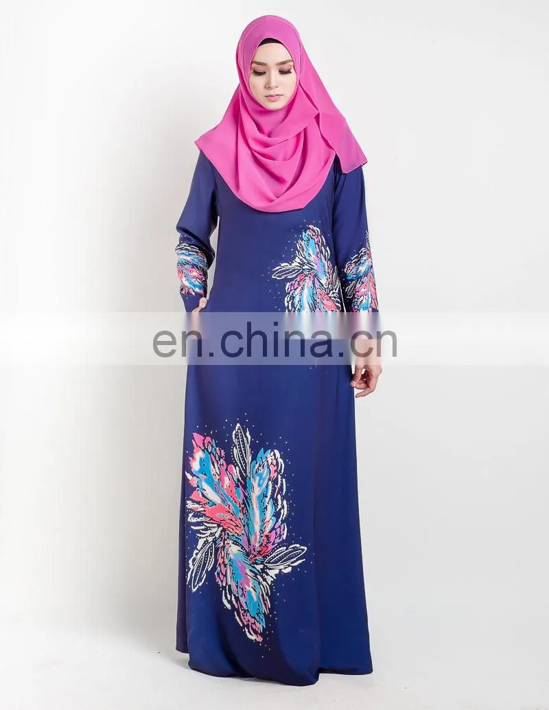 China Supplier Best Quality Fashion Digital Printing Maxi Dresses Long Women