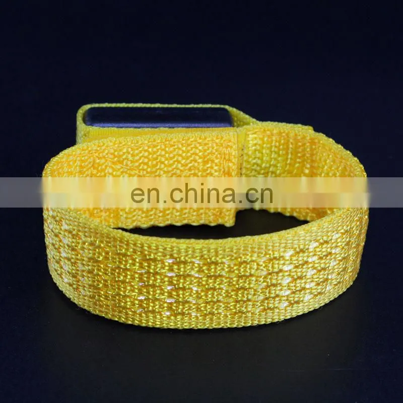 Hot sale flashing led wristbands led nylon wristband led light up wristband