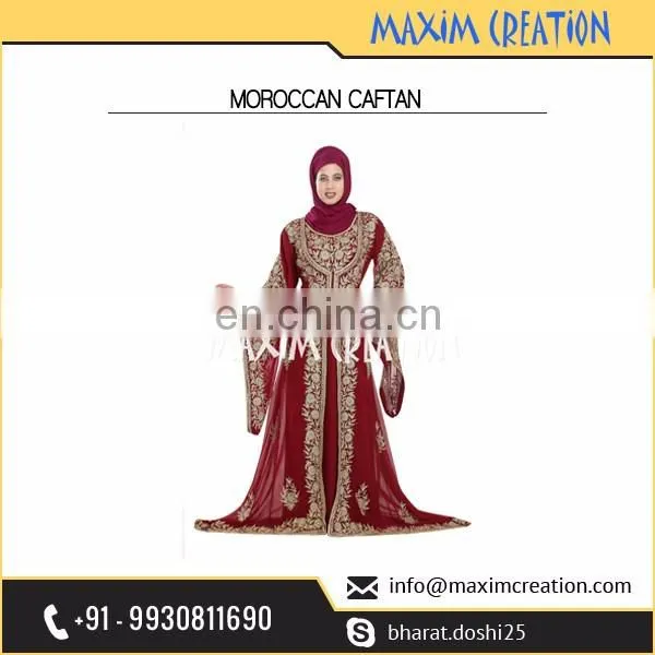 Elegant Moroccan Khaleeji Thobe Party Dress Caftan For Women