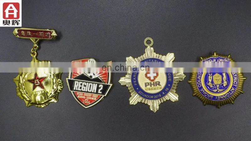 High-end brass custom size aluminum badge