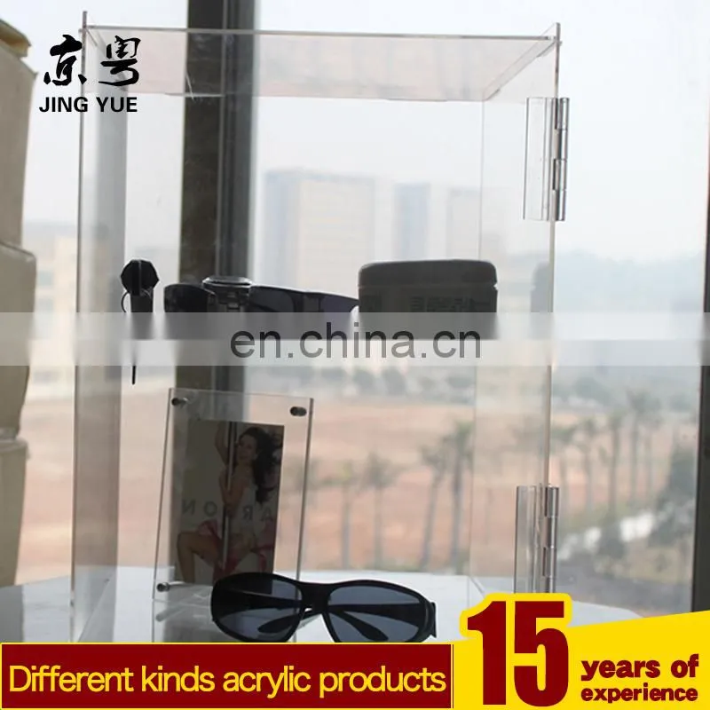 locked acrylic jewely display case plexiglass ring display cabinet perspex jewelry case with lock and key