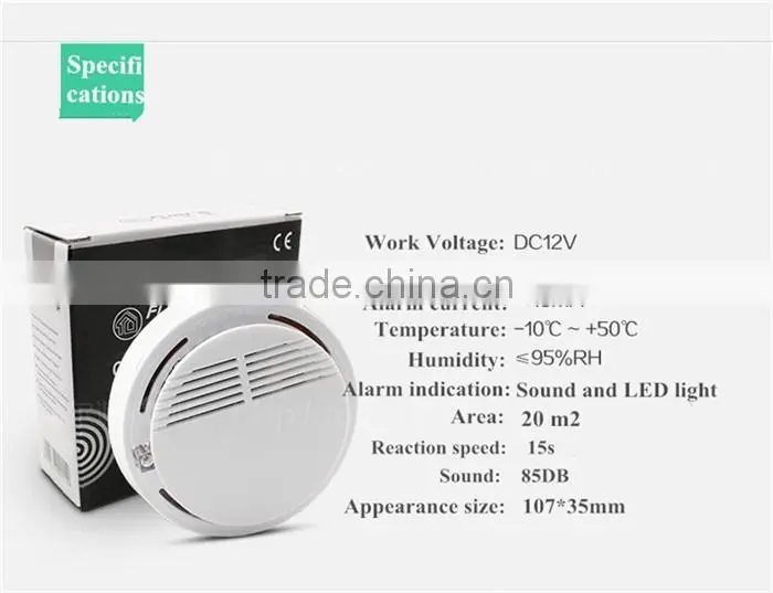 Security and stability Photoelectric Wireless Smoke Detector for Fire Alarm Sensor Cordless New Home Sensor