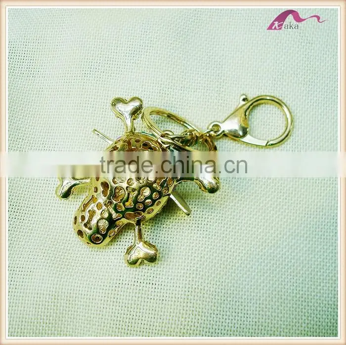 Custom Gold Crystal Skull Keychain Gifts