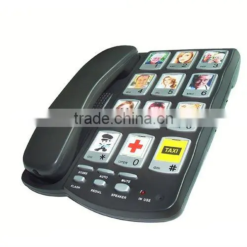 big button telephone with pictures for old people