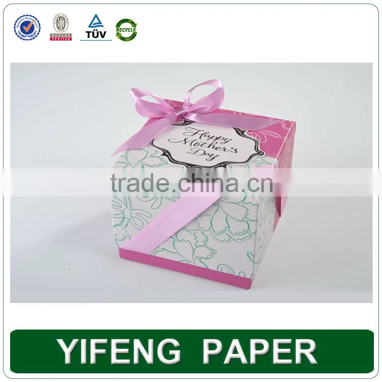 Alibaba China ribbon bowknot decorative wedding gift box,paper gift box