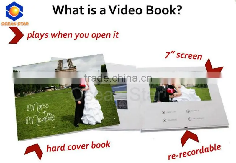 5" LCD video card for promotion/advertising/festival greeting