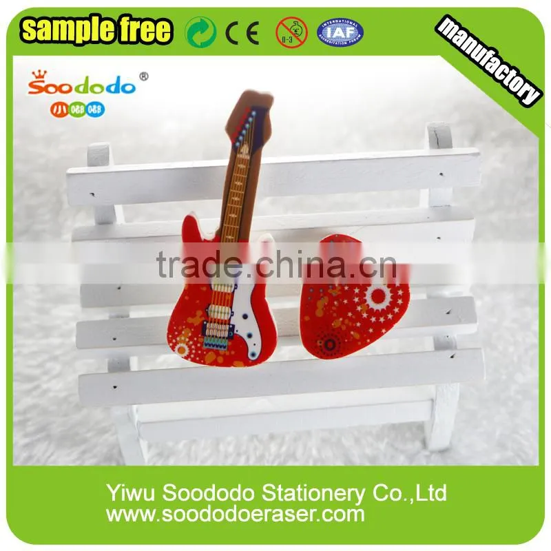 3D Guitar Shape Musical Rubber Eraser