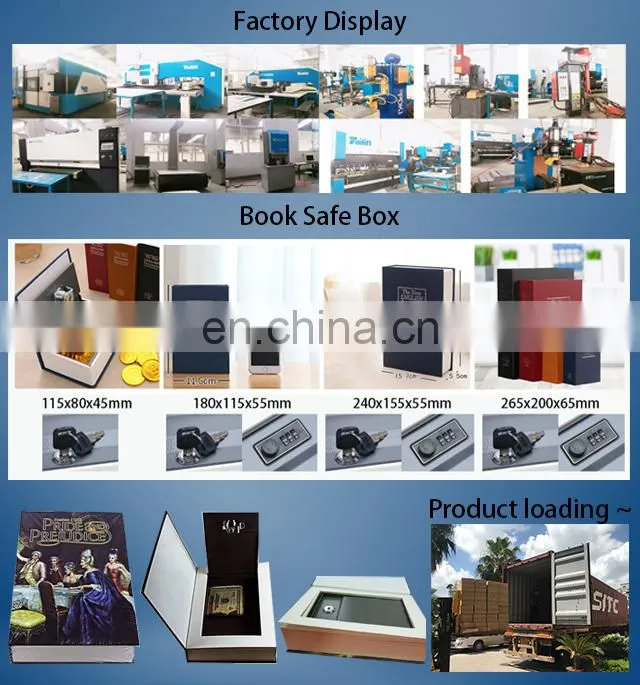 Metal Deversion Book Safe, Combination Lock Hidden Secret Book Safe Box
