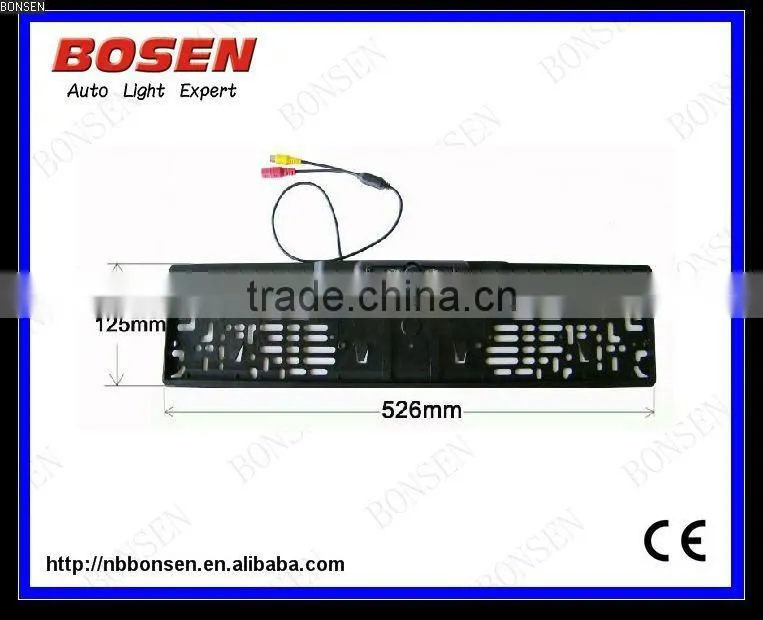 License Plate Frame Reverse Camera with Night Vision,170 degree