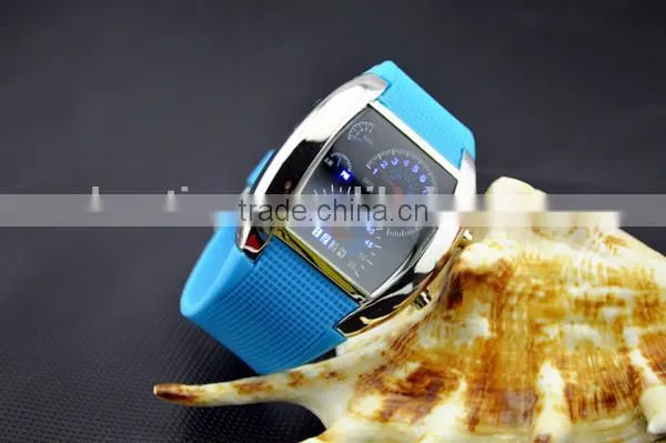 hot sale Sports Flash LED Car Speedometer Meter Dial Men Gift Watch