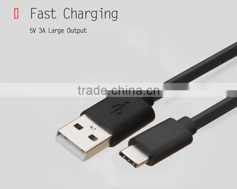 White super speed usb sync & charge cable usb 3.1 type c to usb 2.0 A Type