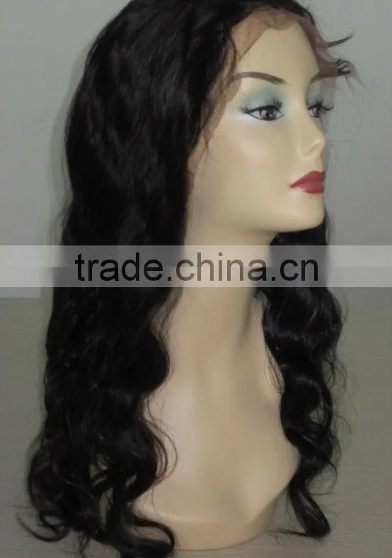 afro curly natural color 100% Remy Brazilian Human Hair Full Lace Wigs