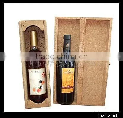 Gift & promotional cork wine bottle box