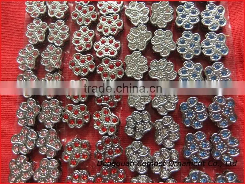 Produce 10 mm footprints slide charm jewelry diy manual accessories